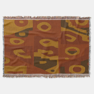 Boho Tribal Pattern Throw Blanket