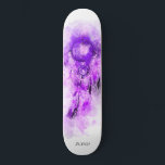 *~* Boho Tribal Shamanic Sacred . Dream Catcher Skateboard<br><div class="desc">* Western BOHO American Watercolor Abstract Dream Catcher Journey with lovely Feathers as a Shamanic symbol for a Native American Spiritual Healer or BOHEMIAM design. * . *** The colors are mostly bright LAVENDER PURPLE MAGENTA colors on WHITE. This spirit based esoteric popular boho creative abstract modern dreamcatcher and feathers...</div>