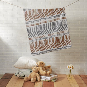 Boho Tribal Striped Baby Blanket