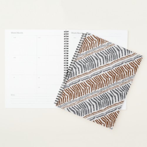 Boho Tribal Striped Planner Notebook