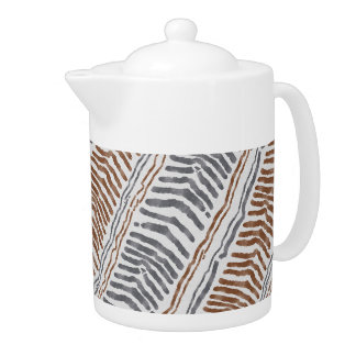 Boho Tribal Striped Teapot