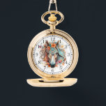 Boho Tribal Watercolor Horse Stylish Chic Womans Watch<br><div class="desc">Boho Tribal Watercolor Horse Stylish Chic Womans Watches features a bohemian watercolor floral horse. Created by Evco Studio www.zazzle.com/store/evcostudio</div>