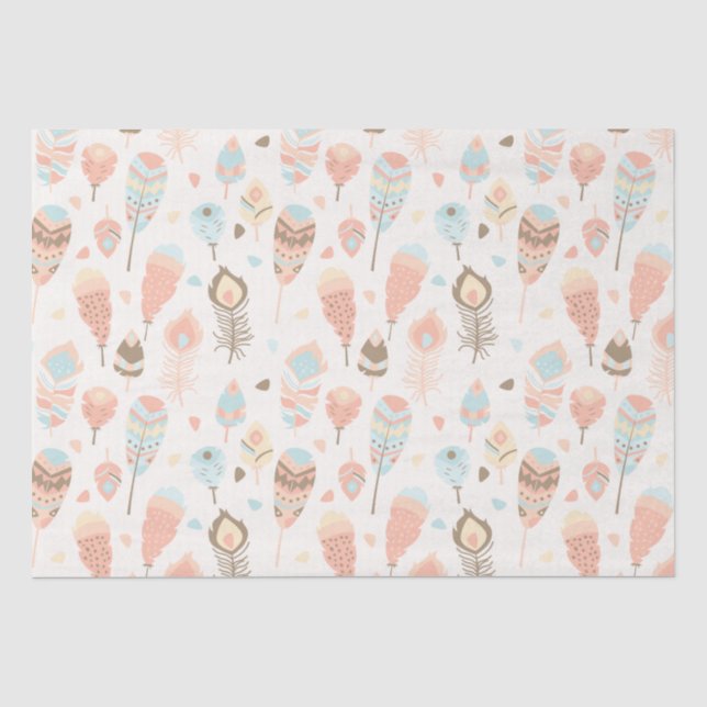 Boho Tribal Woodland Animal Party Gift Bag Tissue Paper (Front)