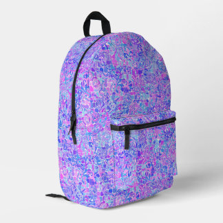 Boho Trippy Groovy Colorful Abstract Blob Mosaic Printed Backpack