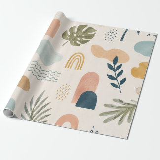 Boho Tropical Abstract  Wrapping Paper