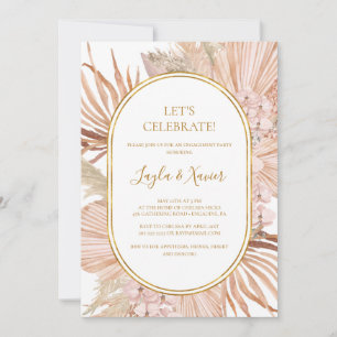 Boho Tropical Botanical Let's Celebrate Invitation