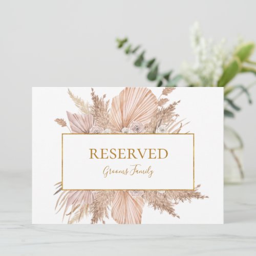 Boho Tropical Botanical  Reserved Sign