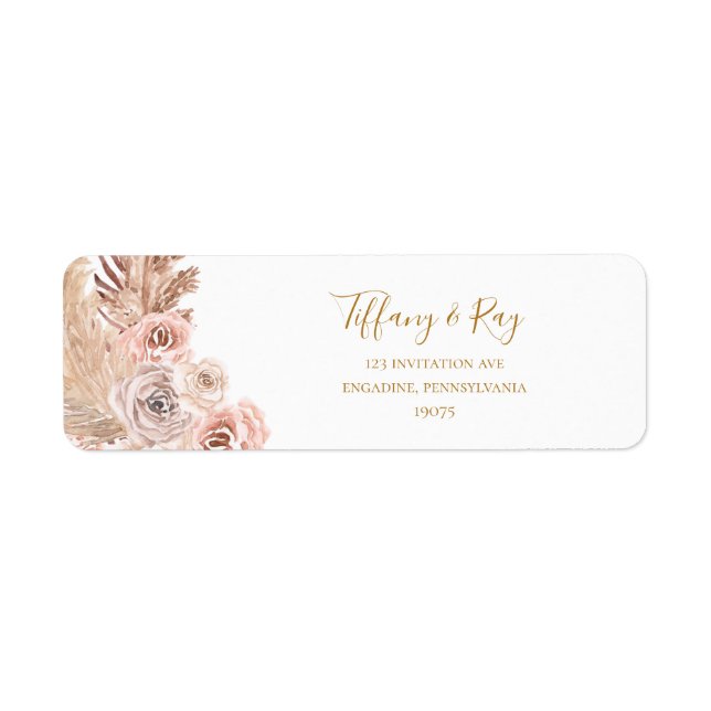 Boho Tropical Botanical | Return Address Label (Front)
