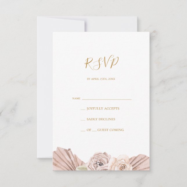 Boho Tropical Botanical | RSVP Card (Front)