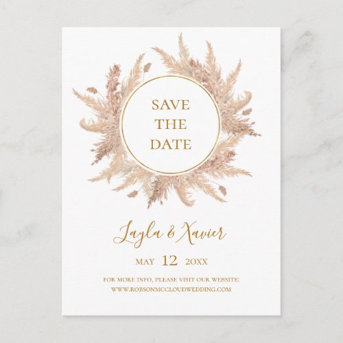 Boho Tropical Botanical  Save The Date Postcard