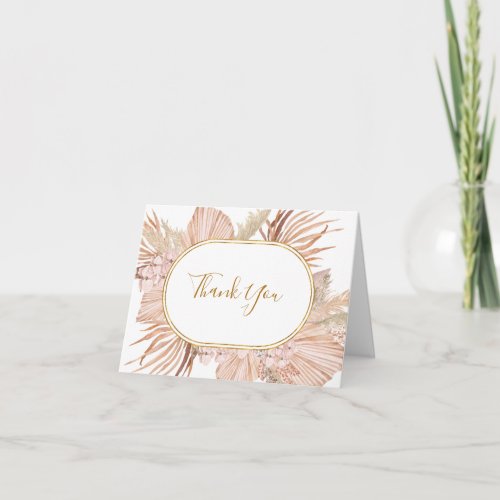 Boho Tropical Botanical  Thank You Card