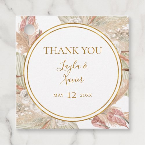 Boho Tropical Botanical  Thank You Favor Tags