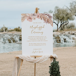 Boho Tropical Botanical Unplugged Ceremony Foam Board