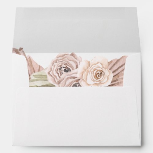 Boho Tropical Botanical Wedding Invitation Envelope