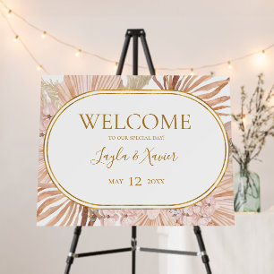 Boho Tropical Botanical   Welcome  Foam Board