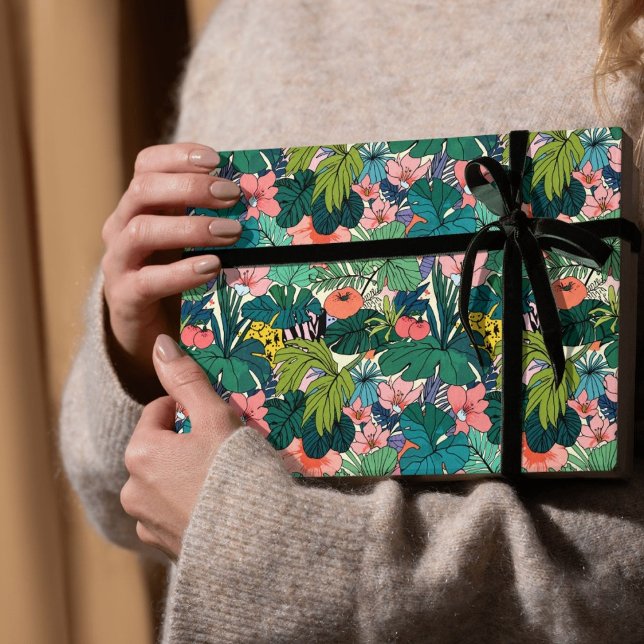 Boho Tropical Botanical Wrapping Paper (Creator Uploaded)