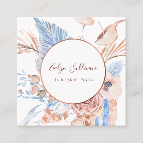 Boho tropical bouquet business card