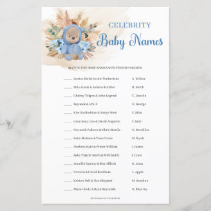 Boho tropical boy teddy bear Celebrity Baby Names