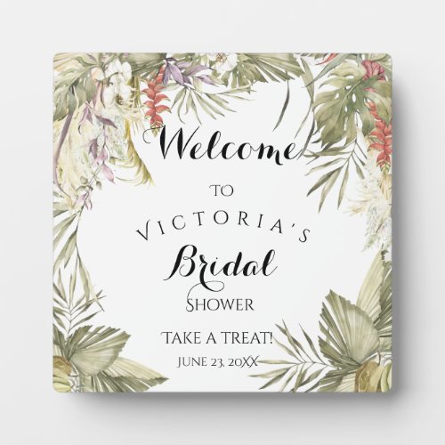 Boho Tropical Bridal Shower Plaque