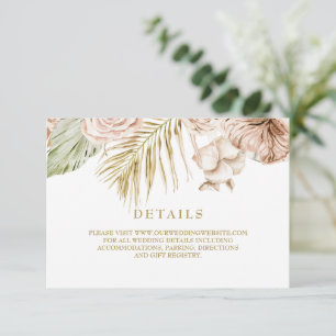 Boho Tropical Dried Floral and pampas Details card