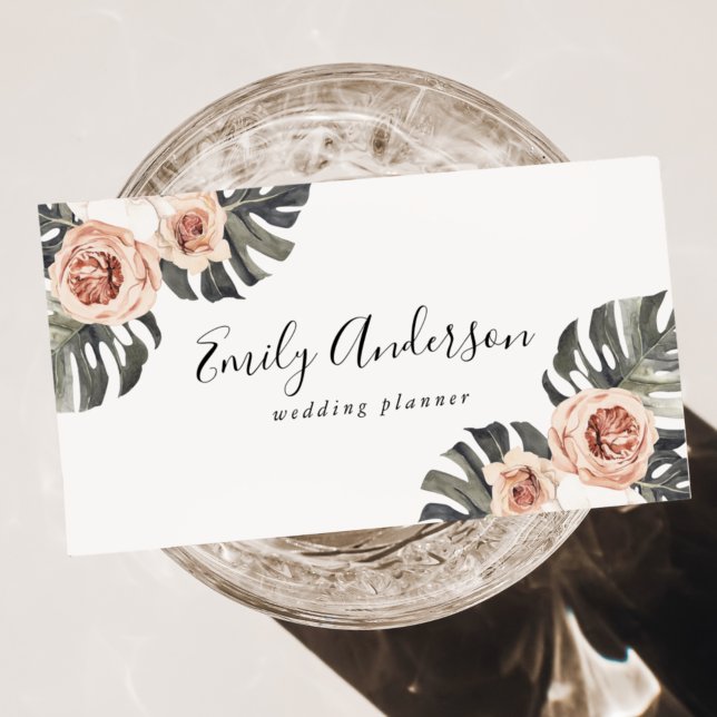 Boho Tropical Floral Business Card (Creator Uploaded)