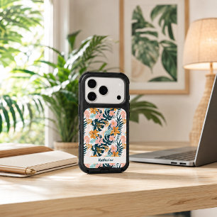 Boho Tropical Leaves Flowers iPhone 17 Pro Case
