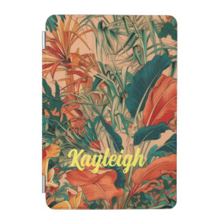 boho tropical leaves print iPad mini cover