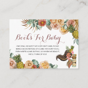 Boho Tropical Luau Books for Baby Enclosure Card