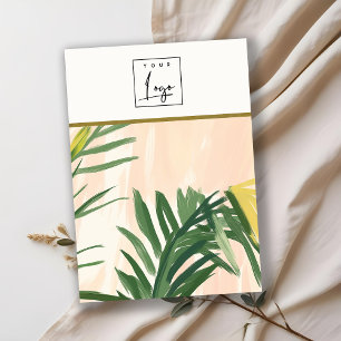 Boho Tropical Palm Leaf Blank Jewelry Holder Logo Business Card
