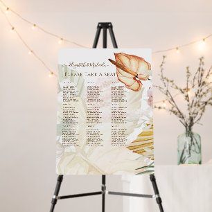 BOHO Tropical Pampas Grass Wedding Foam Board