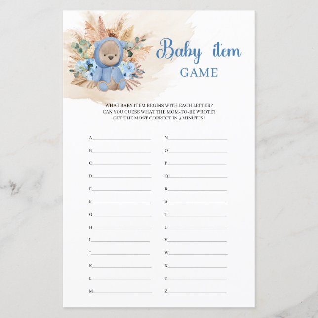 Boho tropical teddy bear pampas fan palm Baby Item (Front)