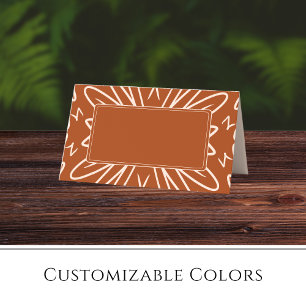 Boho Tropical Terracotta Wedding Place Cards