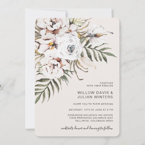 Boho Tropical Wedding Invitation