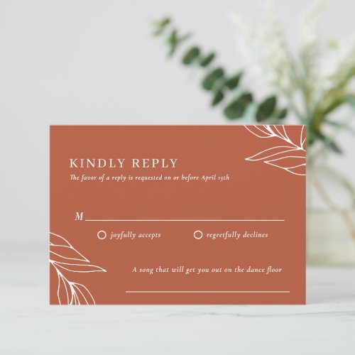 Boho Tropical Wedding RSVP Card