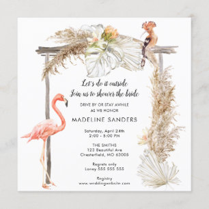 Boho Tropics Outside Bridal Shower Invitation