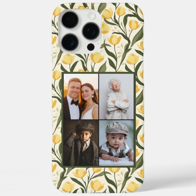 Boho Tulip Personalizable Photo Iphone Case (Back)
