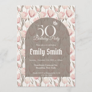 Boho Tulip Petal Kids’ Birthday Invitation