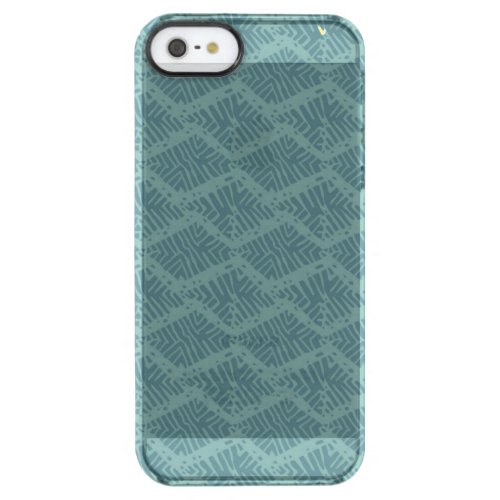 Boho Turquoise Geometric Rustic Blue Clear iPhone SE55s Case