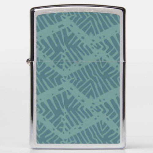 Boho Turquoise Geometric Rustic Blue Zippo Lighter