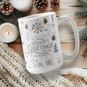Boho Twigs & Pinecone Christmas ID986 Coffee Mug