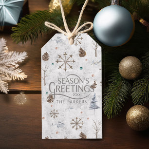 Boho Twigs & Pinecone Christmas ID986 Gift Tags