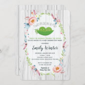 Boho Two Peas in a Pod Twins Baby Shower Invitation (Front/Back)