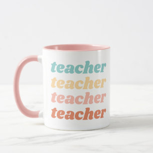 Boho Typographic Teacher Appreciation Mug