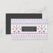 Boho Typogrpahy Tribal Aztec Feather Arrow Pattern Business Card (Front/Back)