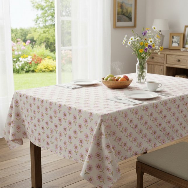 Boho Ukrainian Folk Cross Stitch Floral Tablecloth (Creator Uploaded)