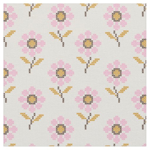 Boho Ukrainian Folk Pattern Fabric 