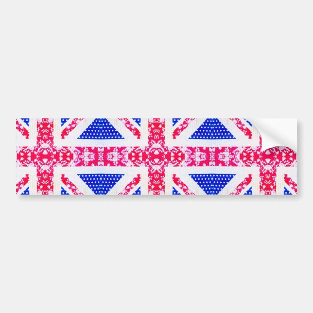 boho union jack bumper sticker (Front)