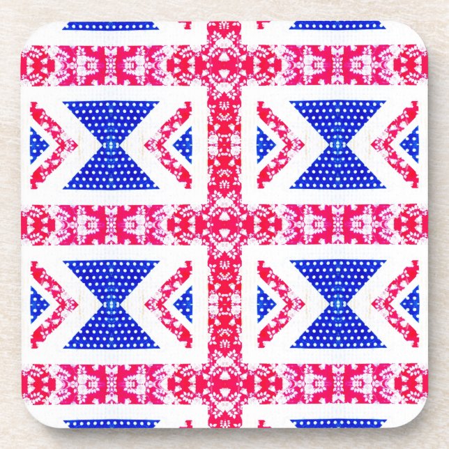 boho union jack drink coaster (Front)