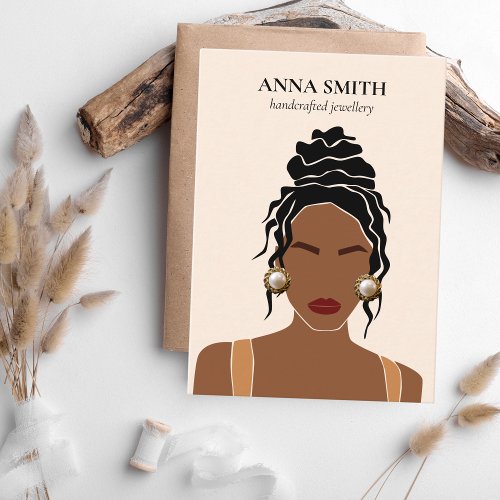 Boho unique Inclusive Woman Stud Earring Display B Business Card