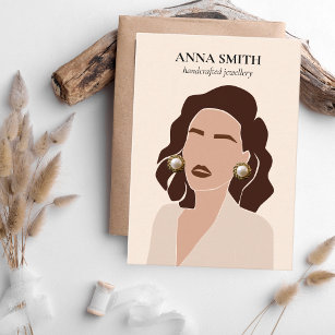 Boho unique Inclusive Woman Stud Earring Display Business Card
